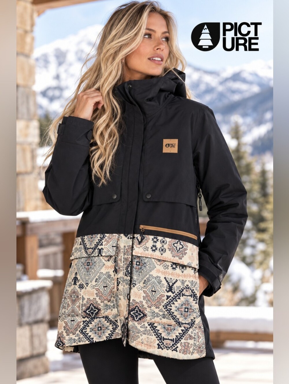Picture Ski Snowboard Jacket OrganicClothing Women’s  Geometric Print Small